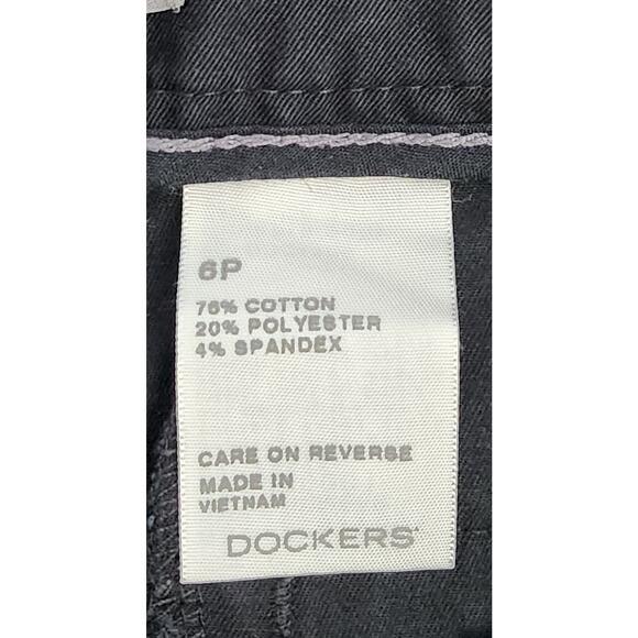 Dockers Black Mid Rise Curvy Shorts 6P Lightweight Soft Stretch Flat Front - Picture 5 of 5
